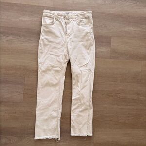 Zara ecru cropped jeans